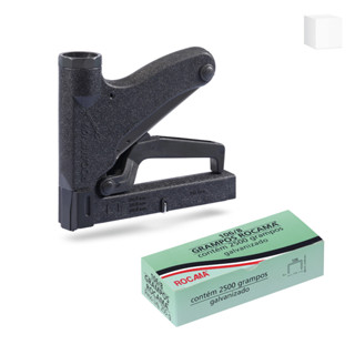 Grampeador Rocama 106 Premium + Grampo 106/8 Galvanizado em Oferta na Shopee