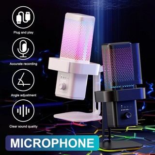 VIRWIR-USB Microfone Dinâmico para Gravação PC, Botão Mute, Gaming Mic, Studio Singing, Podcasts, Transmissão ao Vivo