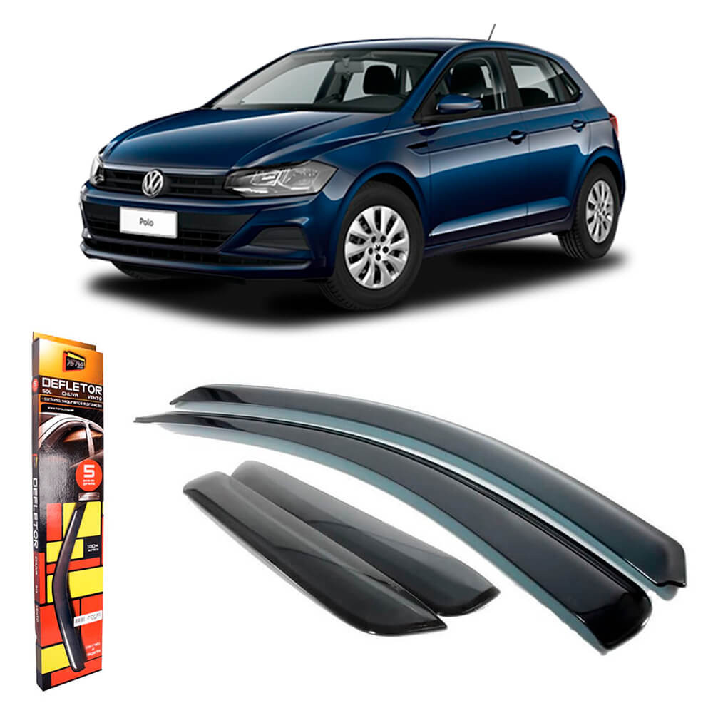 Calha de Chuva Polo Hatch 2018 a 2023/ Nivus 2020/2023 Modelo Inteiriça 4 Portas TG Poli - 22019