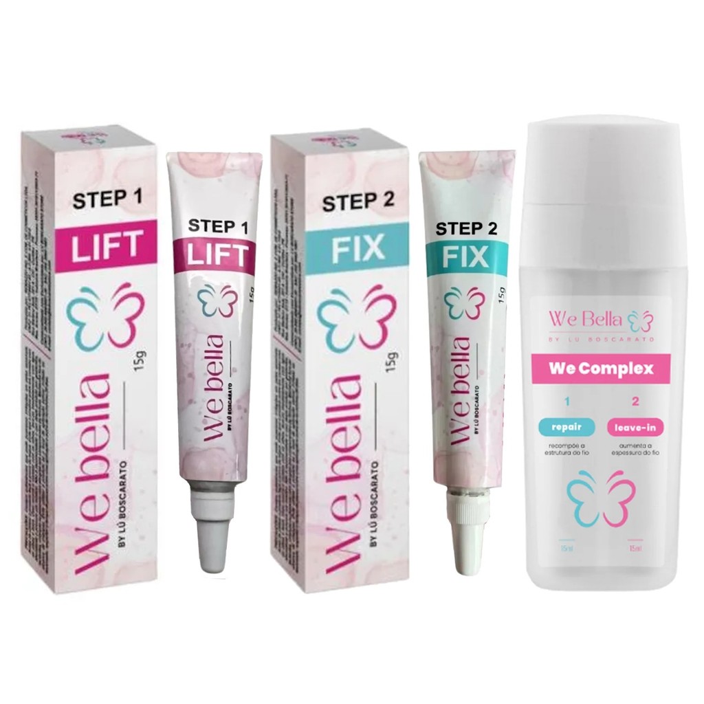 We Bella Kit Brow Lamination Passo 1 e 2 + We Complex Lançamento Repair e Leave-in Sobrancelhas em Oferta na Shopee
