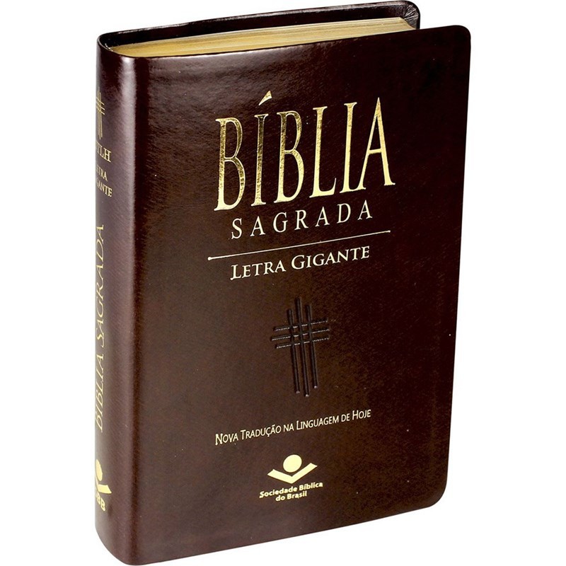Bíblia Sagrada | Letra Gigante | NTLH | Capa Marrom Nobre em Oferta na Shopee