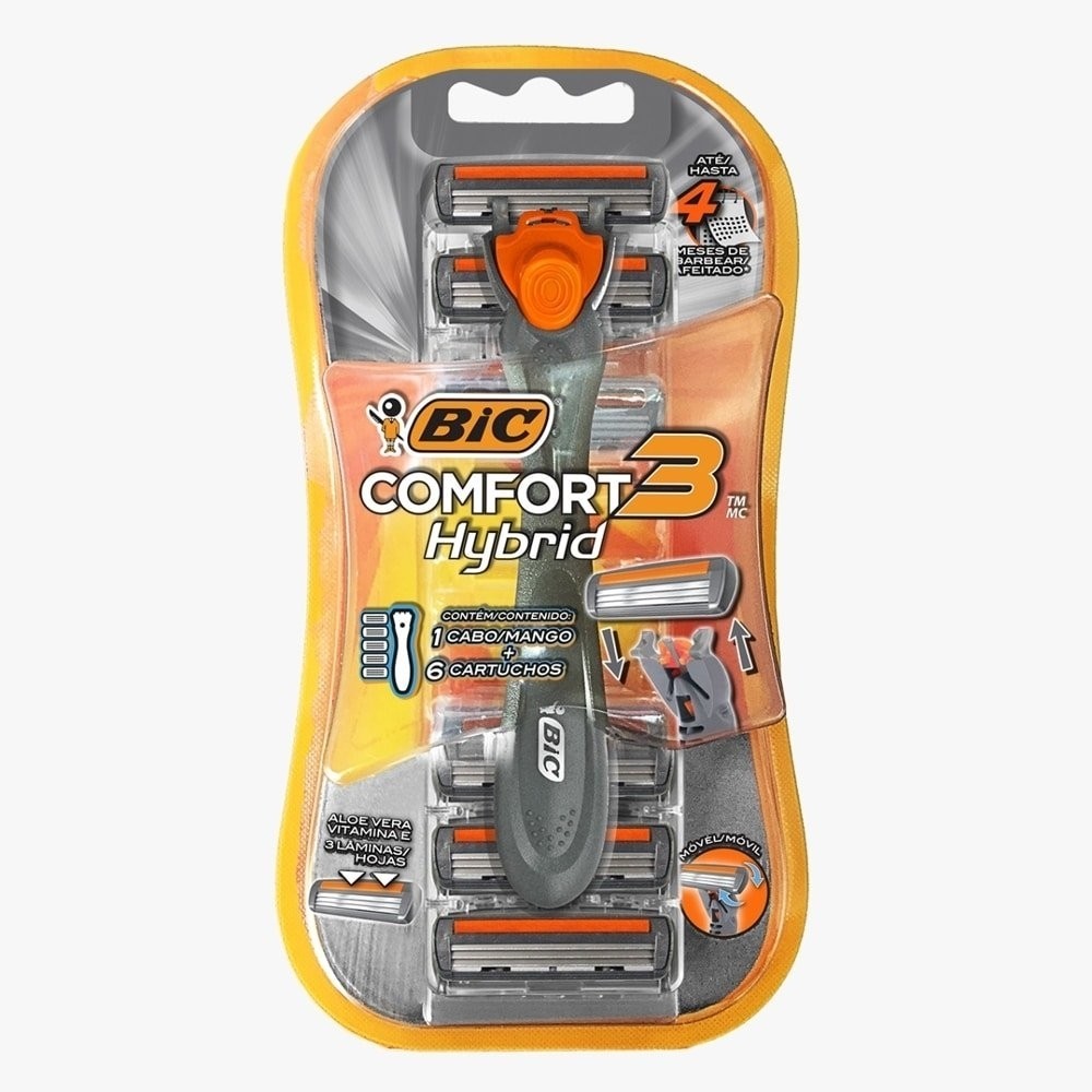 Aparelho Bic Comfort 3 Hybrid + 6 Cargas em Oferta na Shopee