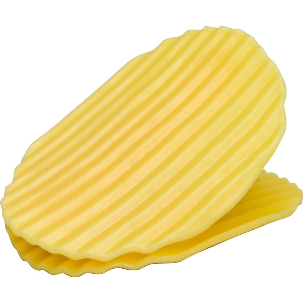 Kit com 2 Clip Prendedor em Forma de Batata Chips para Fechar Embalagens de Salgadinhos e Bolachas