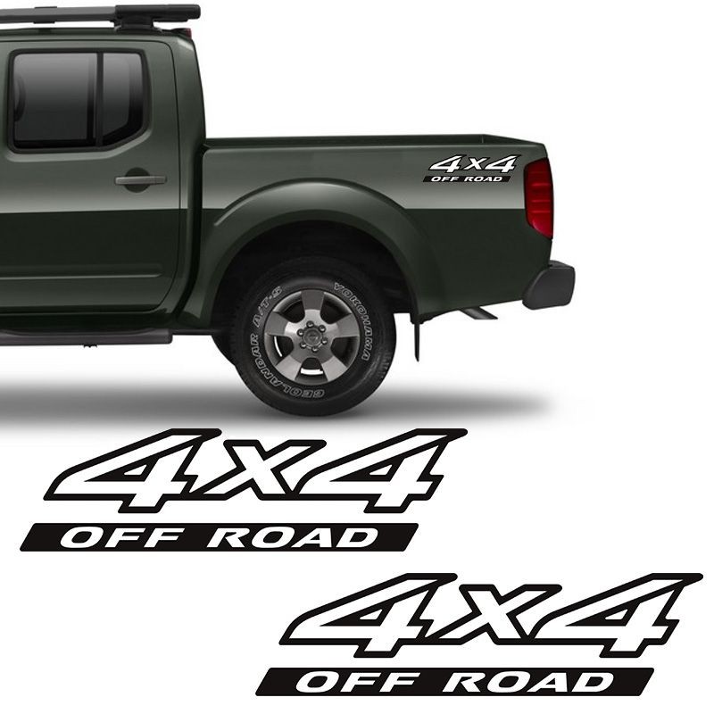 Par de Adesivos Branco 4x4 Off Road Compativel C/ Frontier em Oferta na Shopee