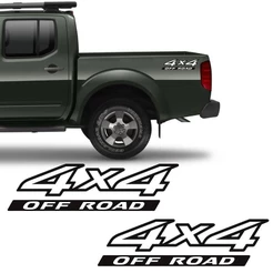 Par de Adesivos Branco 4x4 Off Road Compativel C/ Frontier