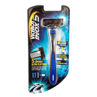 Aparelho de Barbear Viceroy Inox5 com 1 Unidade + 1 Carga em Oferta na Shopee