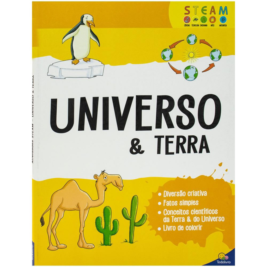 LIVRO DE COLORIR INFANTIL   UNIVERSO E TERRA em Oferta na Shopee