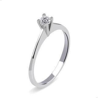 Anel Prata 925 Feminino Solitário Diana