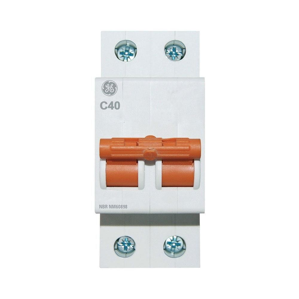 Disjuntor Branco Din Bipolar 40A - GE - Home Appliances
