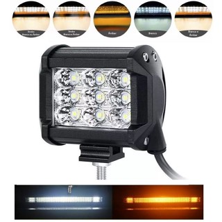 BARRA DE LED CAMINHAO BARCO JEEPE 4X4 TRATOR 12V-60V 36W 10CM BICOLOR BRANCO STROBO E AMBAR LARAJANJA em Oferta na Shopee