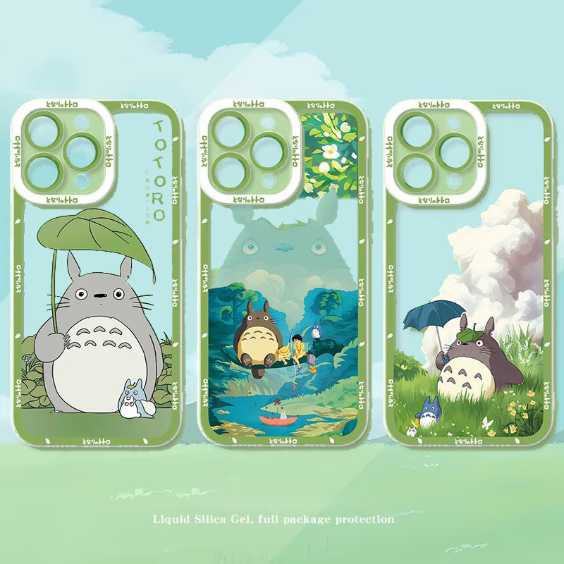 Bonito Spirited Away Totoro Caso Para Xiaomi POCO X7 Pro 5G X5 X6 F5 X3 M3 X4GT M4Pro 11 12 Lite Capa De Silicone Macio