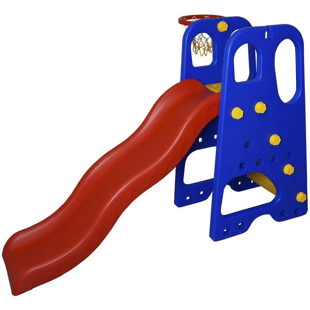 Playground 2x1 c/ Escorregador Infantil 4 Degraus e Basquete em Oferta na Shopee