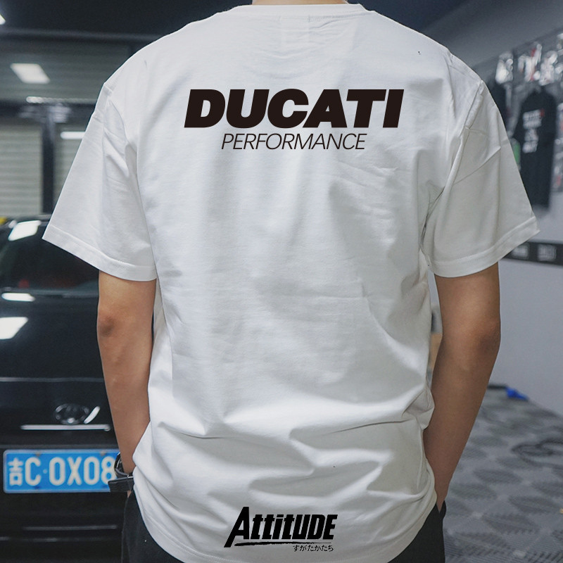 Atitude Ducati MOTO GP Fábrica Equipe Corrida Motociclista Camiseta De Manga Curta Camisa cultural