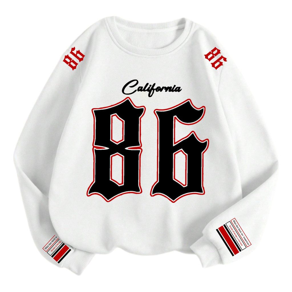 Moletom Gola Redonda Masculino Jersey Califórnia 86 Cod 497