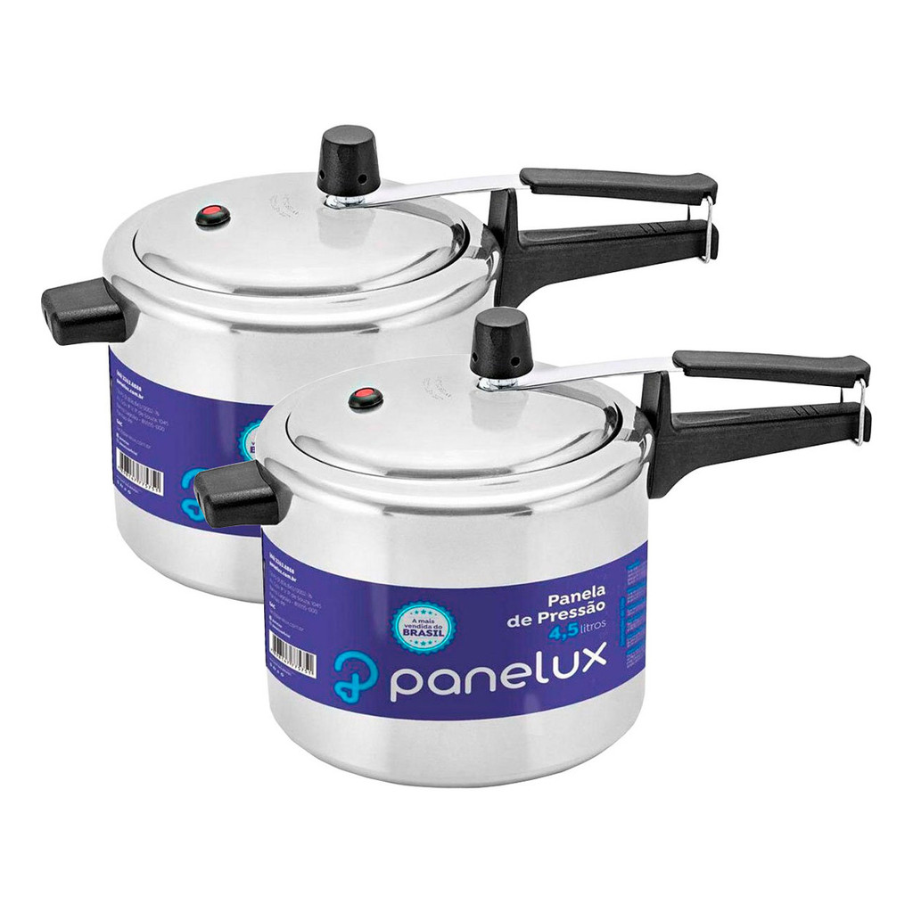 Kit Panelas De Pressão Panelux 4,5 Litros Polida 2 Unidades em Oferta na Shopee