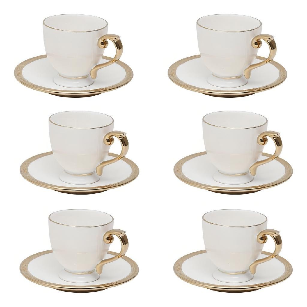 Jogo 6 Xícaras 90ml Para Café De Porcelana Paddy Wolff