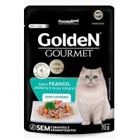 Ração Úmida Sachê Golden Gourmet  Gatos Castrados Frango 70g