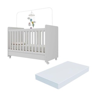 Berço Americano 3 em 1 com Colchão Incluso Chantilly Multimóveis MP4299 em Oferta na Shopee