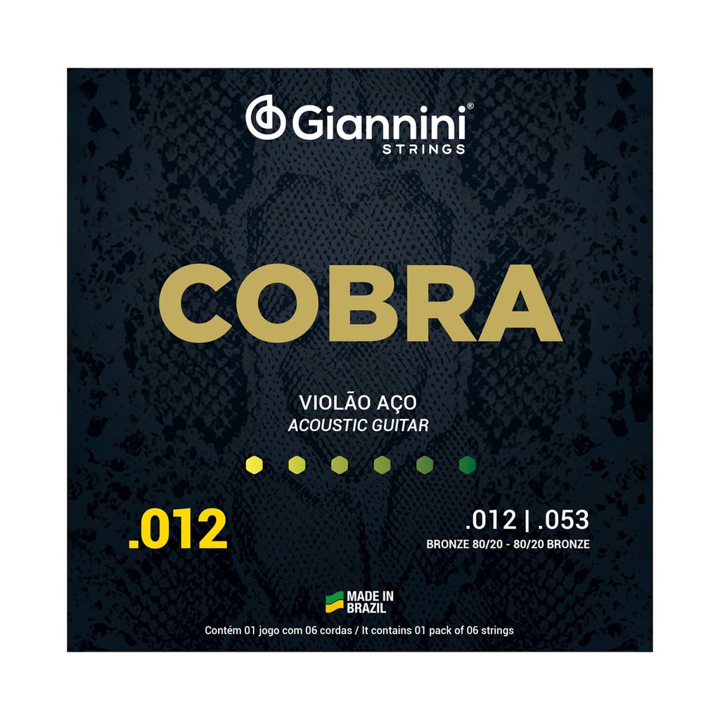 CORDAS CAVACO BRONZE 80/20 LEVE COBRA GIANNINI
