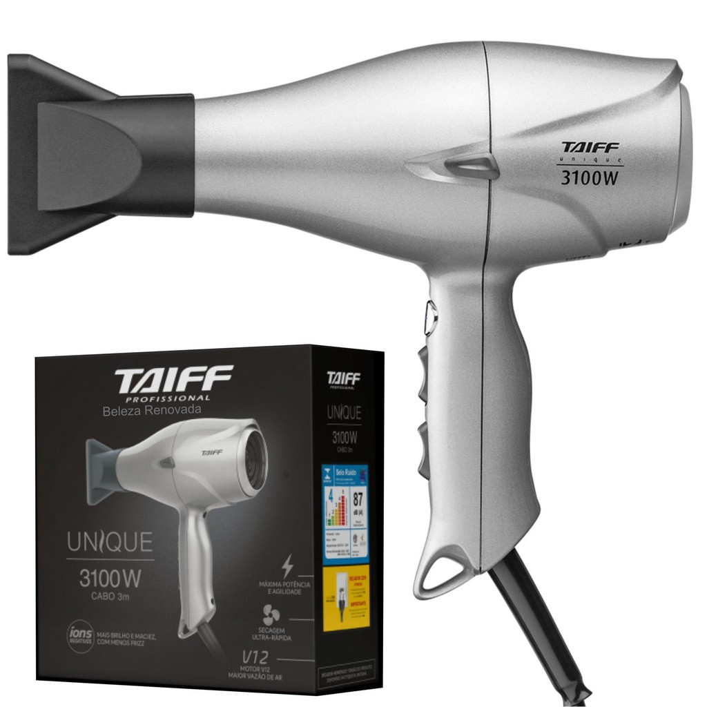 Secador Unique 3100 Taiff 220V - Maior Potência 3100W - Beauty
