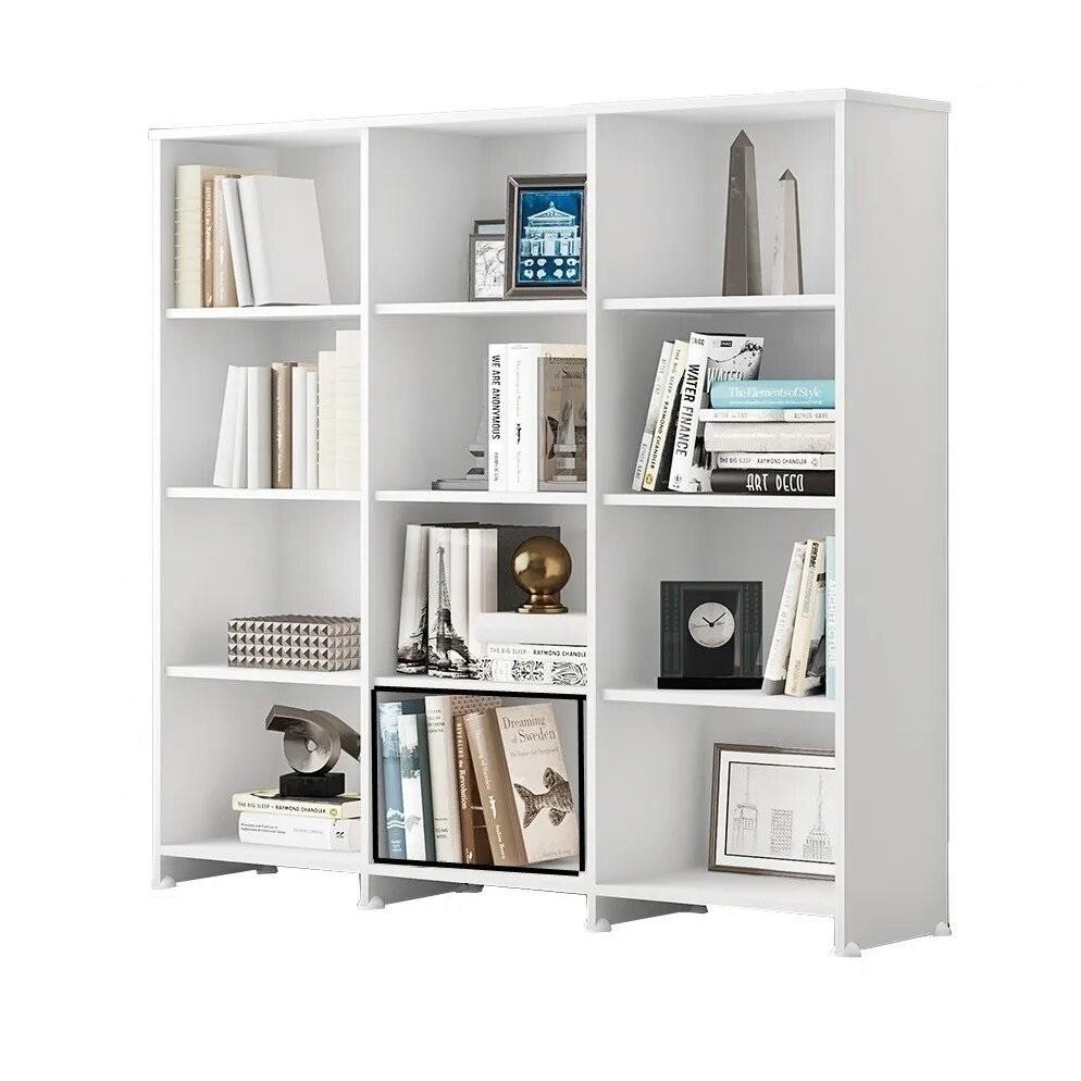 Estante Para Livros Trinidad Branco 09 Prateleiras 12 Nichos