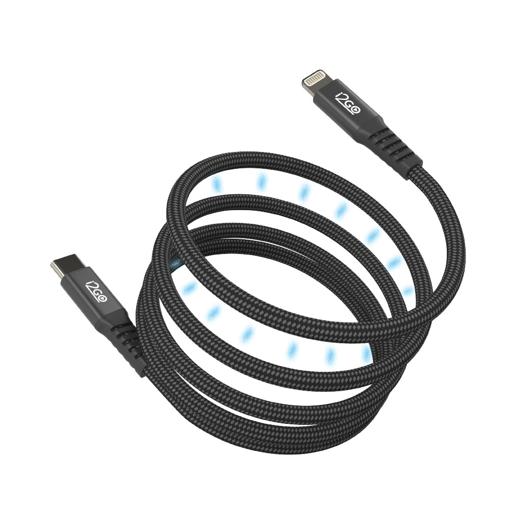 Cabo Lightning Magnetic i2GO Certificado MFI 60W, 3A, 1,2m Preto - Mobile & Gadgets