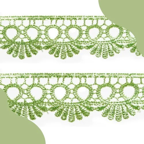 Renda Guipir CHL-113 - 2.5 Cm -  Rolo C/13.7 Mts Cor:Verde-Limao