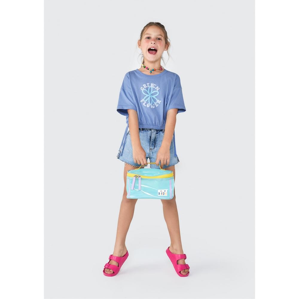 Blusa Infantil Menina Manga Curta Amarração Hering Kids - Baby & Kids Fashion