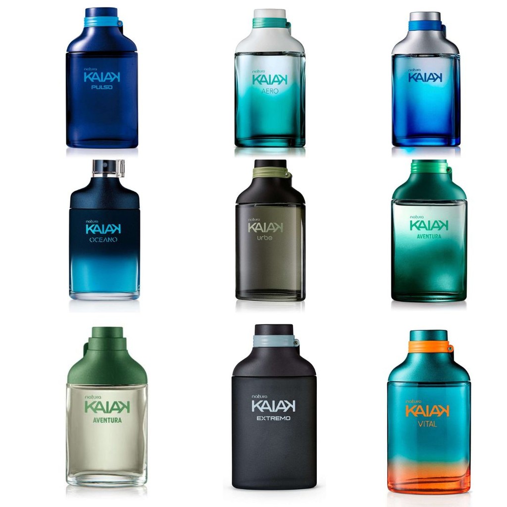 Perfume Deo Colônia Desodorante Linha Kaiak Natura Tradicional Aero Aventura Sonar Vital Extremo 100ml