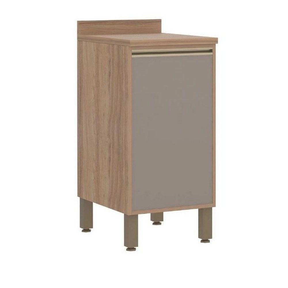 Balcão De Cozinha Yara Com 1 Porta 40cm Luciane Vanilla/Grafite em Oferta na Shopee