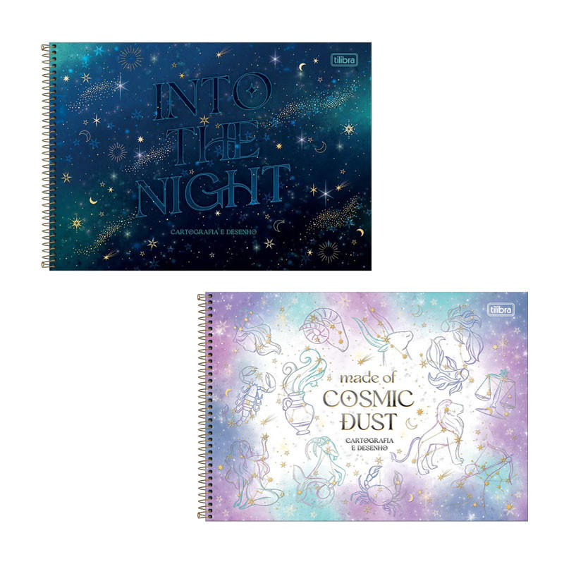 Caderno espiral capa dura cartografia 80 folhas Magic Tilibra - Stationery