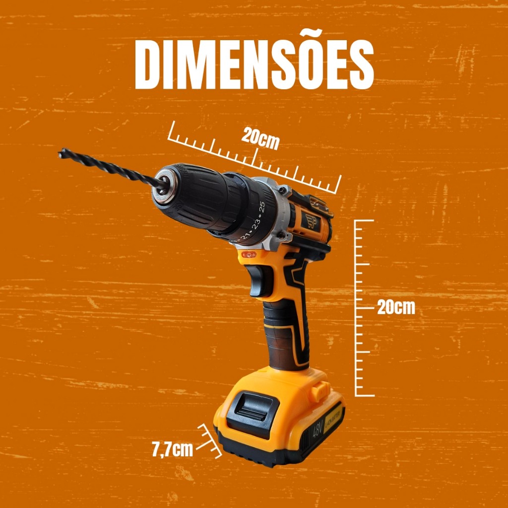 Furadeira e Parafusadeira de Impacto Elétrica 48V — foto 7