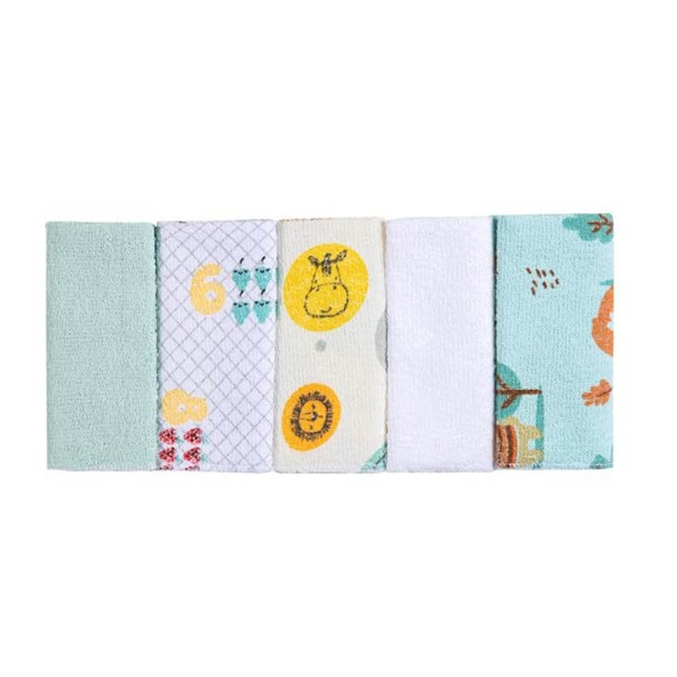 Kit Toalhinha De Boca Papi Karinho Estampada - 05 Unidades