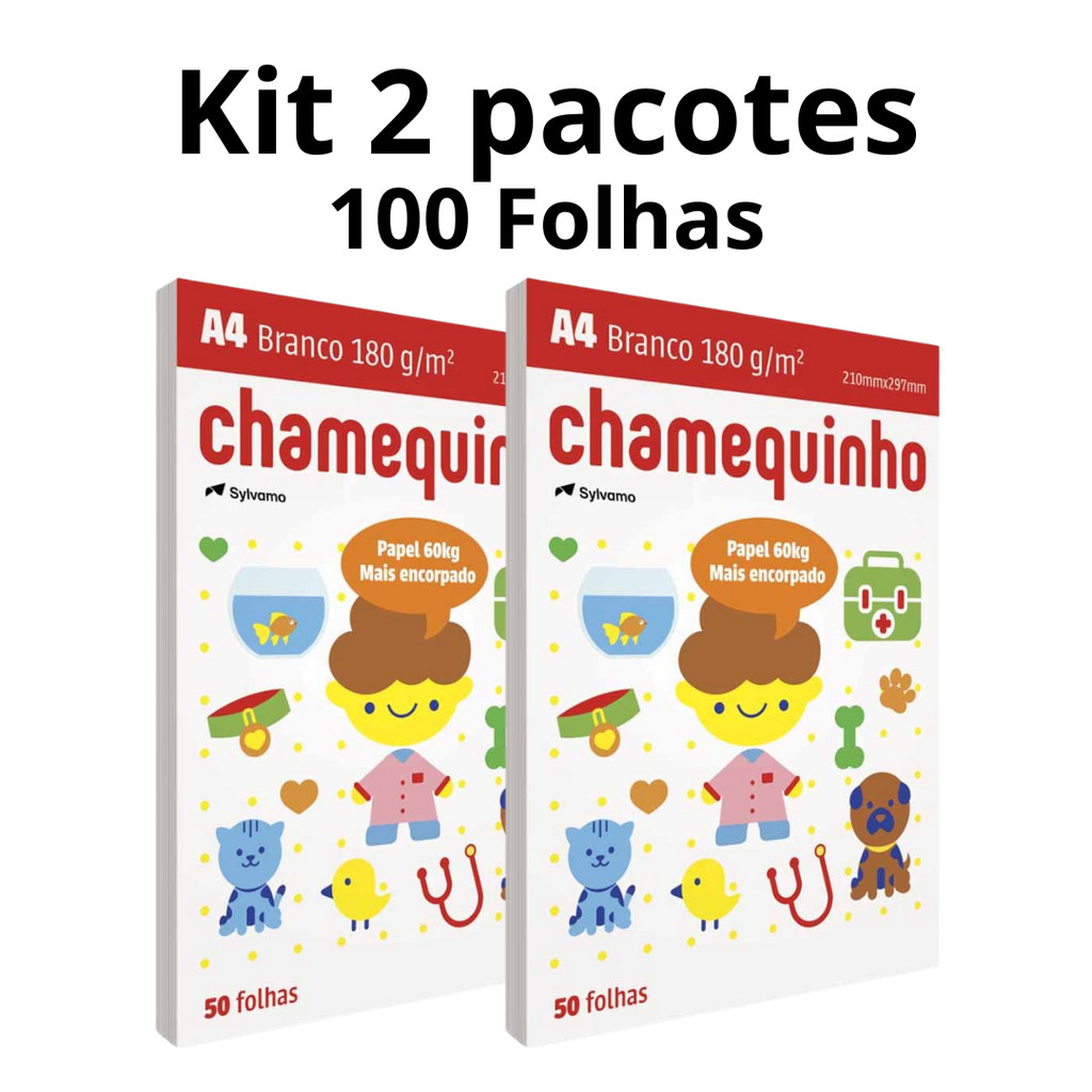 Papel Sulfite A4 180 g/m² 60 kg Branco 5074 Chamex - 100FL