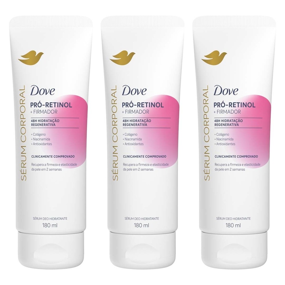Kit 3 und Dove Sérum Corporal Pró-Retinol 180ml em Oferta na Shopee