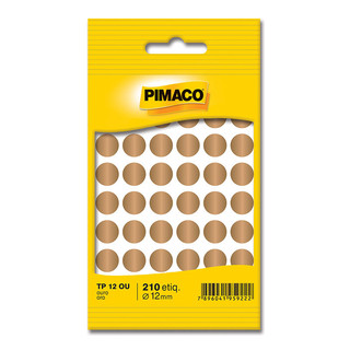 Etiqueta adesiva TP12 ouro Pimaco em Oferta na Shopee