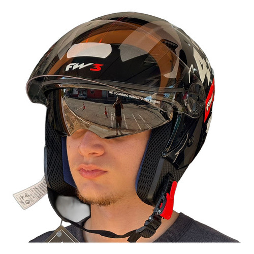 Capacete Aberto Fw3 X Open 43 Grafite