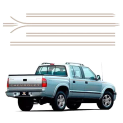 Kit Faixas S10 Executive 2003/08 Chevrolet Adesivo Champanhe