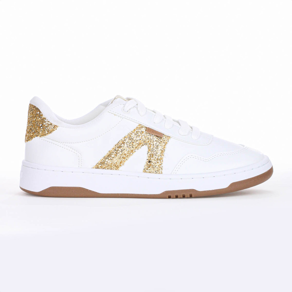 Tênis Anacapri AC1119 Branco e Dourado - Feminino