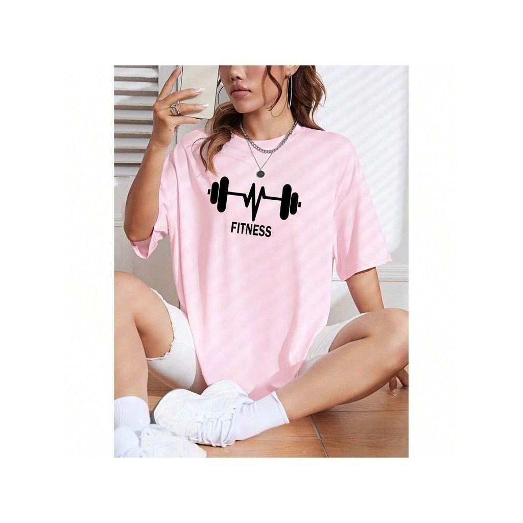 Camiseta algodao Passeio Blusa Casual Academia Treino Streetwear Mulher Ginástica Fitness camisa