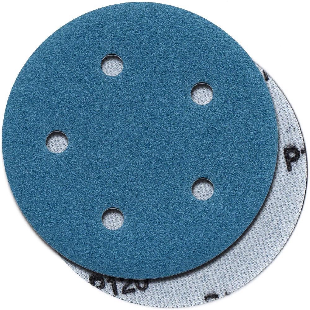 Disco de Lixa Tipo Hookit 5 Furos 125mm Grão 120 Sil