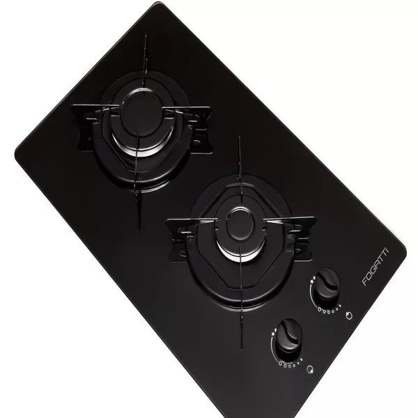Fogão Cooktop 2 Bocas Mesa Em Vidro - Preto - Fogatti Esmaltado 27000001.02