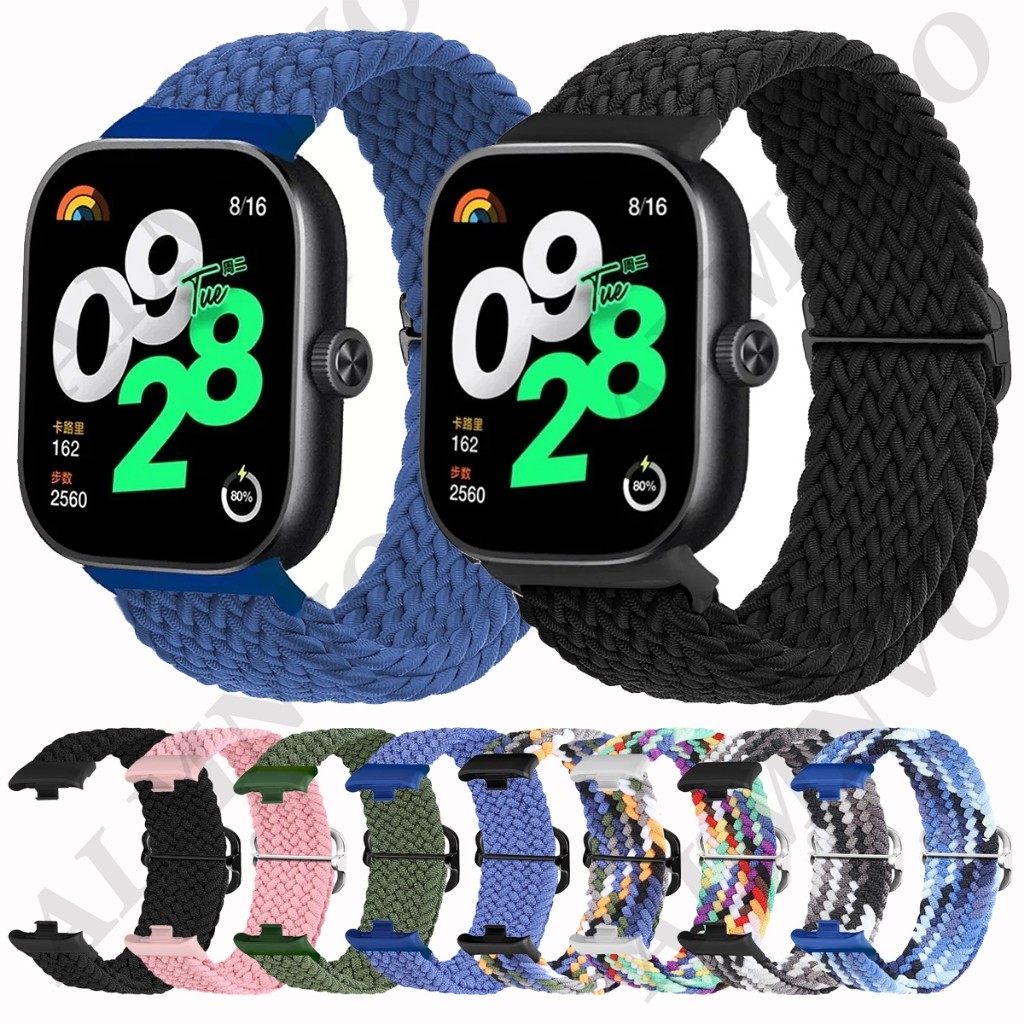 Pulseira de Nylon Para Smartwatch Xiaomi Band 9 Pro 8 Pro / Redmi Watch 6 5 4 em Oferta na Shopee