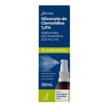 Gliconato De Clorexidina Antisséptico Farmax 1% Spray 30ml — imagem 2 de 2