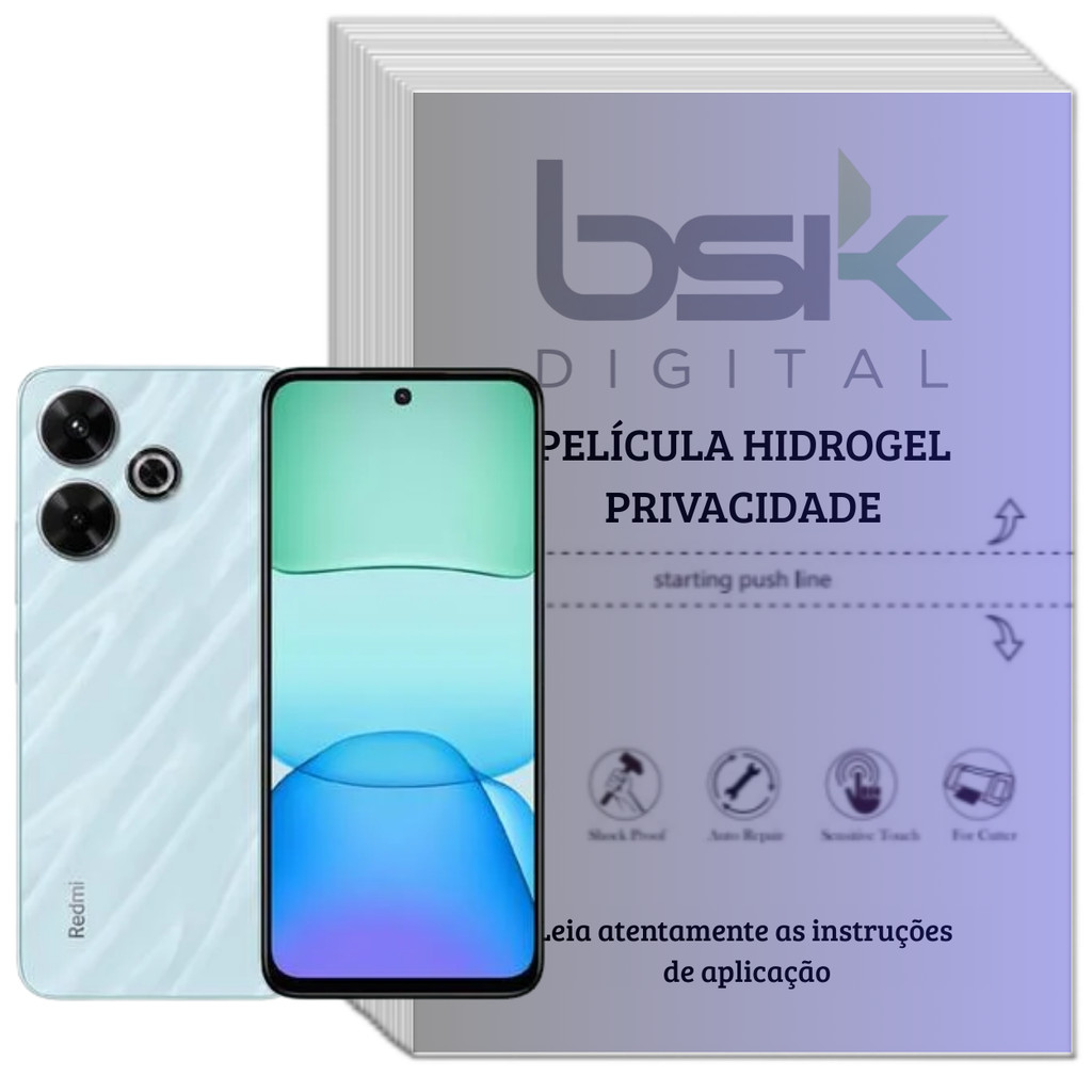 Película Hidrogel Premium Ultra Definição Privacidade Fosca Xiaomi Poco 9 Lite F