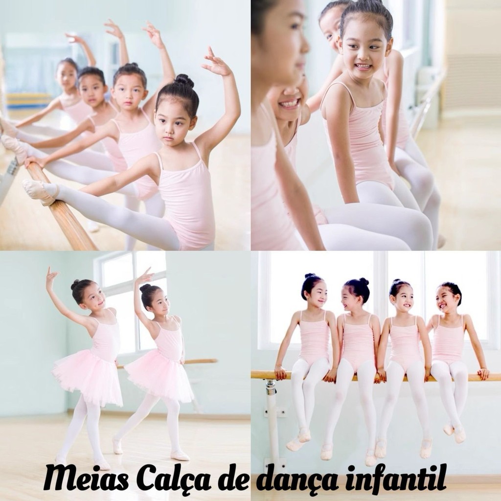 Kit 1 - 3 Meia Calça Infantil Para Dança Ballet Moderna Macia Tecido Confortavel Inverno em Oferta na Shopee