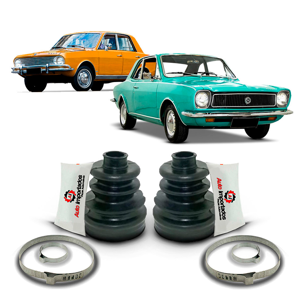 Par Kit Coifa Borracha Graxa Abraçadeira Homocinética Lado Roda Ford Corcel 1969 1970 1971 1972 1973 1974 1975 1976 1977