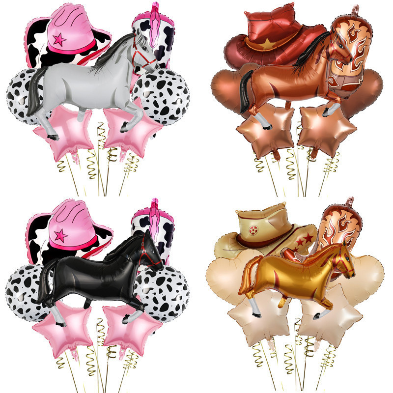 Balão Festa Country Cowboy Bota Cavalos Chapéu Festa Junina Julina Aniversário Decoração Boiadeira Cowgirl Ana Castela