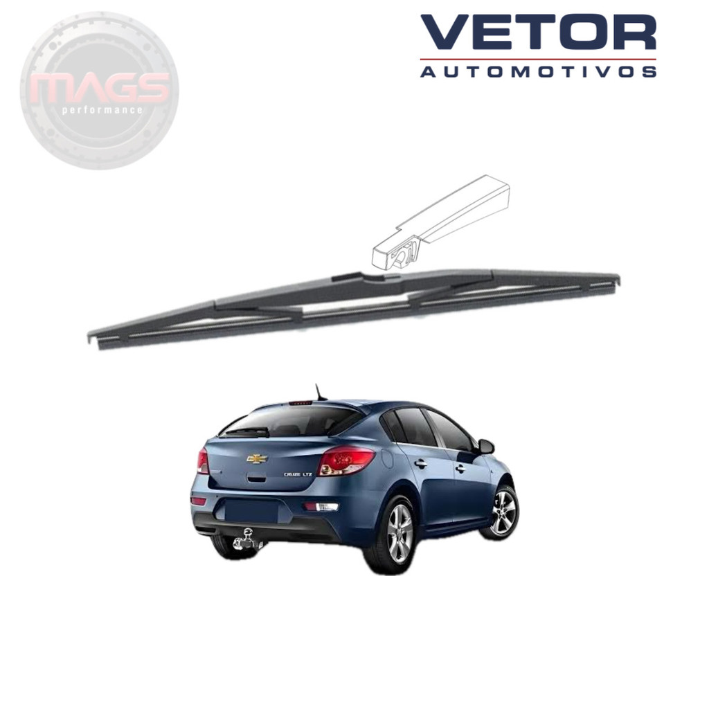 Palheta Traseira Premium Cruze (2012 a 2016) Limpador Traseiro Original Vetor