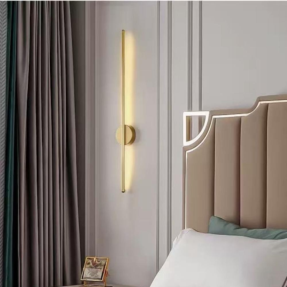 Luminária de Parede Interna Arandela LED 14W Linea Dourada Moderna com 3 Cores de Luz Bivolt em Oferta na Shopee